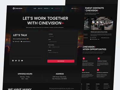 Cinevision+ | Film Production Company Contact Page cinema cinema website disney entertainment film film distribution film poster film production landing page lionsgate movie movie app movie website mvp pictures netflix paramount pictures production company streaming video streaming youtube