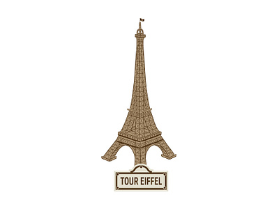Eiffel Tower spot illustration building editorial eiffel france illustration illustrations illustrator landmark monument paris print spot tour tower
