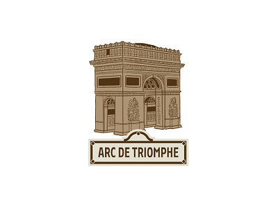Arc de Triomphe spot illustration arc building editorial france illustration illustrations illustrator landmark monument paris print spot triomphe