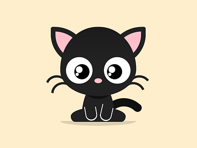 CSS Art: Cute Cat animal cartoon cat css css art css drawing css3 feline html illustration vector web development