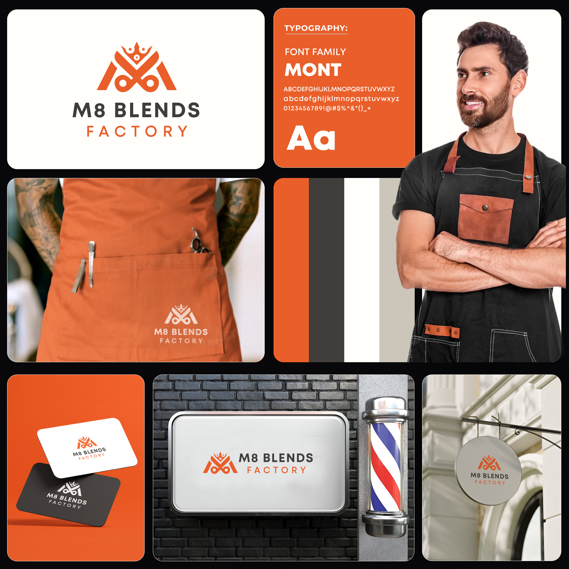 Barber Shop Logo Design and Branding Kit barber barber shop logo brand design brand identity design branding branding kit logo logo design logos luxury logo minimalist logo modern logo monogram logo salon logo