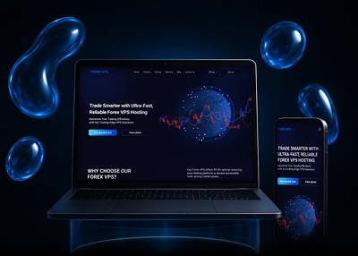 Forex VPS Hosting Website | UI/UX forex trading hosting platform server solutions tech website ui design uiux ux design vps hosting web app website design