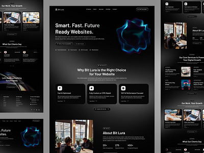 Digital Agency Landing Page • Growth-Driven Services UI agency landing page agency page business website cms based website conversion focused dark mode web digital agency future ready web jabel saas marketing seo service ui tech startup trexalab uiux agency web design agency website design website strategy design
