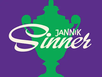 Jannik Sinner - Wimbledon Champion 2025 design faelpt illustration instagram janniksinner lettering tennis type typedesign typography wimbledon