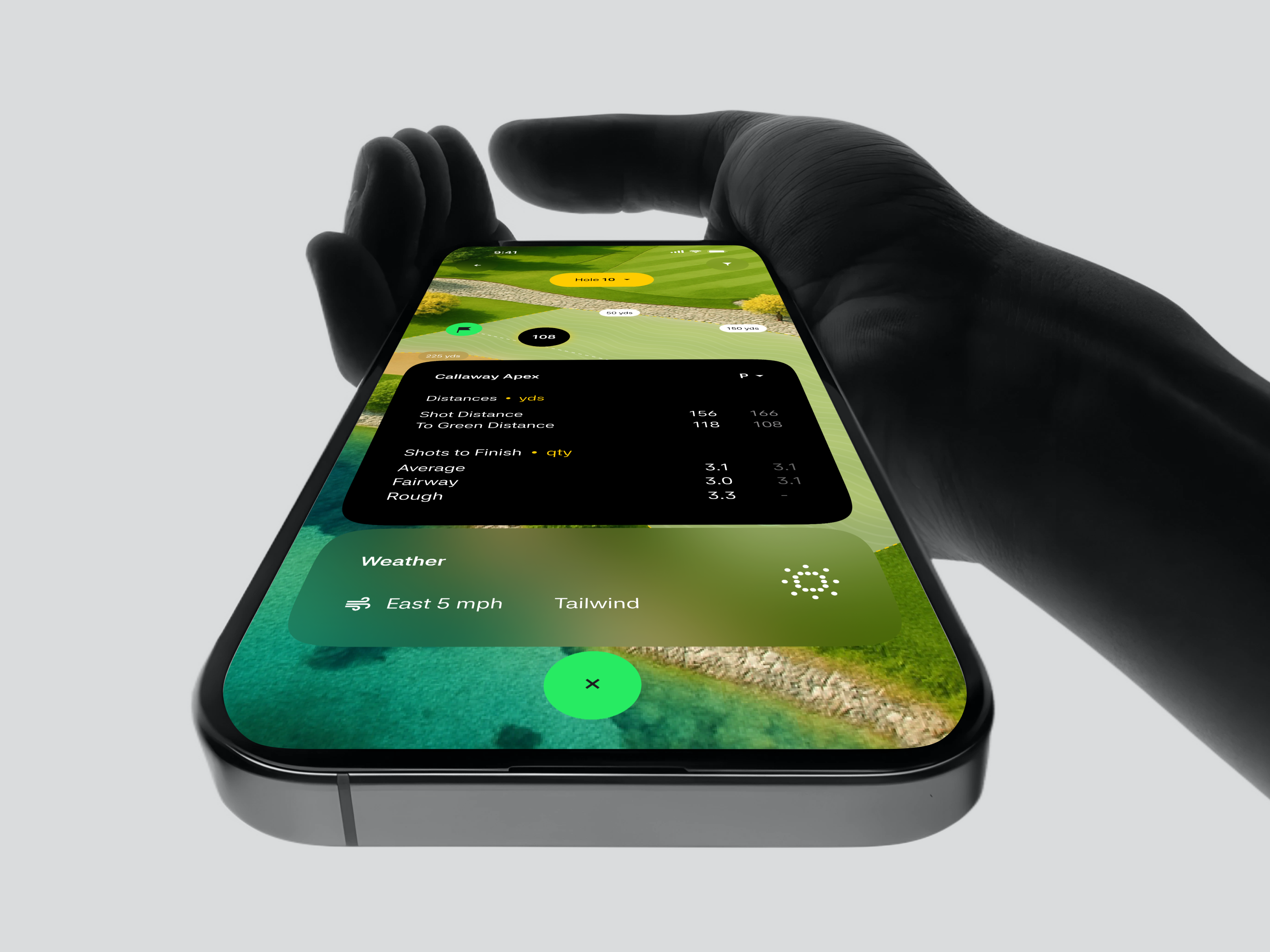 Golfee App Mobile - Golf Analytics Dashboard 3d ai app app design b2b business crm dashboard design golf interface map mobile product saas score service software ui ux