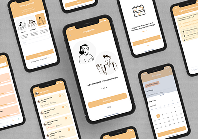 Dashboard Task Management App app design branding calendar dashboard employer illustration management mobile app prototyping task task management