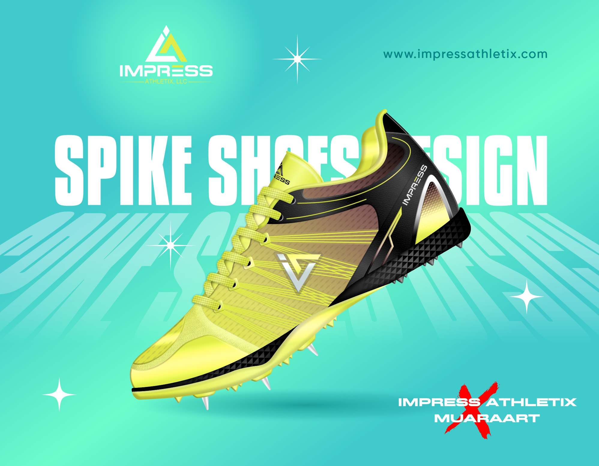 Collaboration Projects IMPRESS ATHLETIX X MUARA ART design footwear design graphic design illustration shoes design techpack design vector