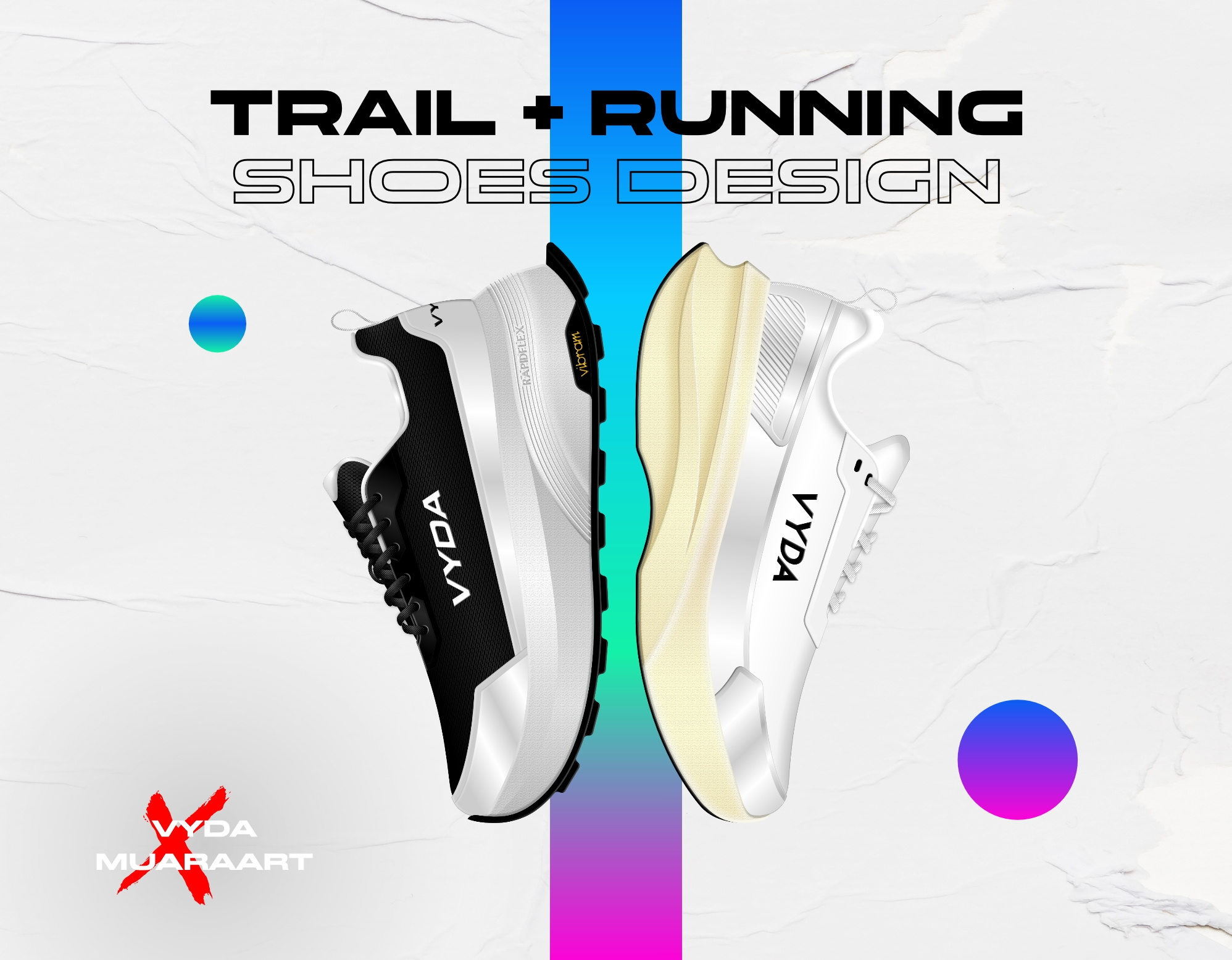 Collaboration Projects VYDA X MUARA ART design footwear design graphic design illustration shoes design techpack design vector