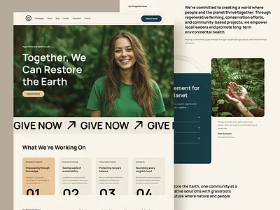 Environmental Non-Profit cleandesign designinspiration ecodesign environmentaldesign greendesign minimaldesign minimalist moderndesign nonprofitdesign socialimpactdesign sustainabledesign ui