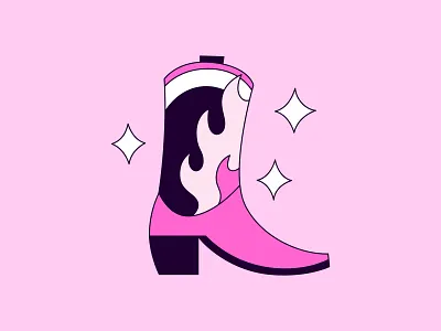 Cowboy Boot - Illustration for Live Nation badge branding cowboy cowboy boot design festival graphic design illustration illustrations live nation logo music typography vector