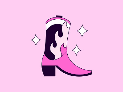 Cowboy Boot - Illustration for Live Nation badge branding cowboy cowboy boot design festival graphic design illustration illustrations live nation logo music typography vector