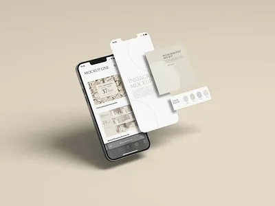 Post Mockup instagram instagram post minimalist mockup mockupline pastel color social media