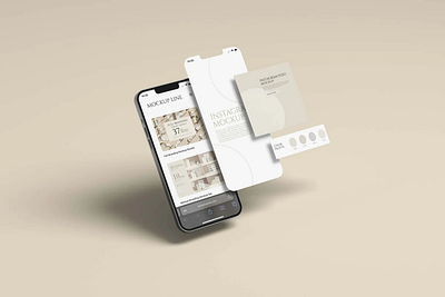 Post Mockup instagram instagram post minimalist mockup mockupline pastel color social media