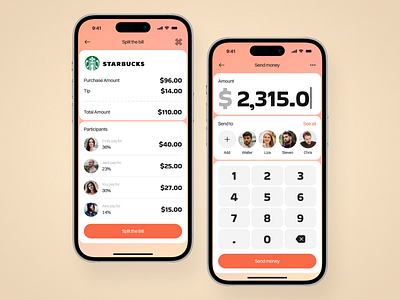 Peer-to-Peer Payment Mobile App app interfaces application ui best app design finance app fintech mobile mobile app design mobile app ui mobile ui mobile ux modern app ui money management payment app peer to peer secure transactions ui design ui ux design