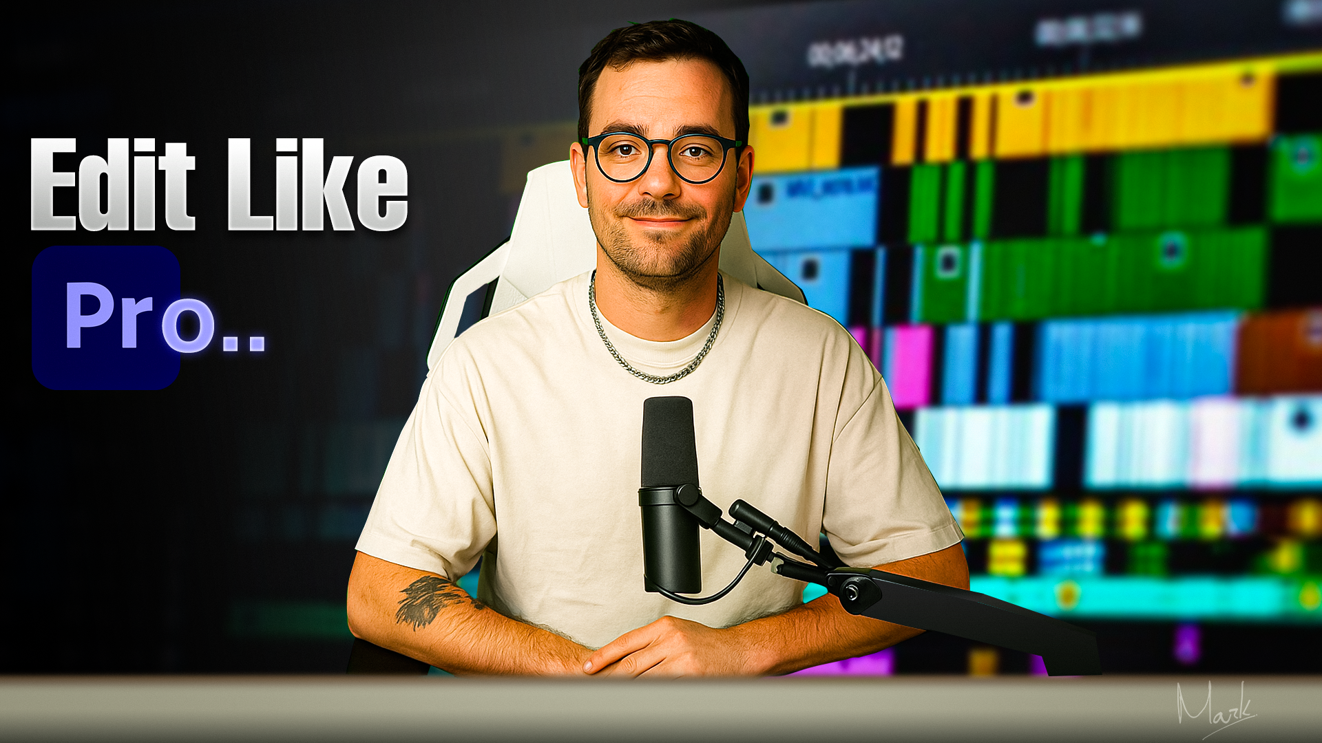YouTube Thumbnail – “Edit like Pro” Thumbnail Design adobe adobe photoshop branding design editing graphic design poster premiere pro youtube youtube thumbnail