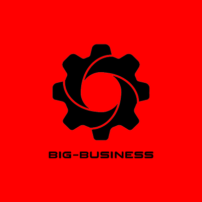BIG-BUSINESS branding canva cctv colorblack colorred graphic design logo