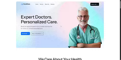 CareEase - website perfect for private clinics and healthcare clinic figma framer healthcare landing page web design webflow