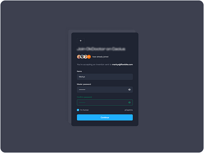 FlowAuth access flow access form authentication ui clean dark ui dark form design dark mode sign up design form field ux invite flow onboarding screen password input ux saas login screen secure ux team invite ui ui ui component user experience user registration ux