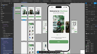 VibeWear Fashion App design e commerce fashion mobileapp prototype ui vibe