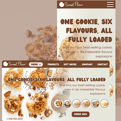 Cookies Landing Page Design for Sweetflour adobe photoshop adobe xd b2c elemntor figms food graphic design landing page shopify ui uiux ux design web design web development webflow wellness wordpress صفحة هبوط متجر موقع