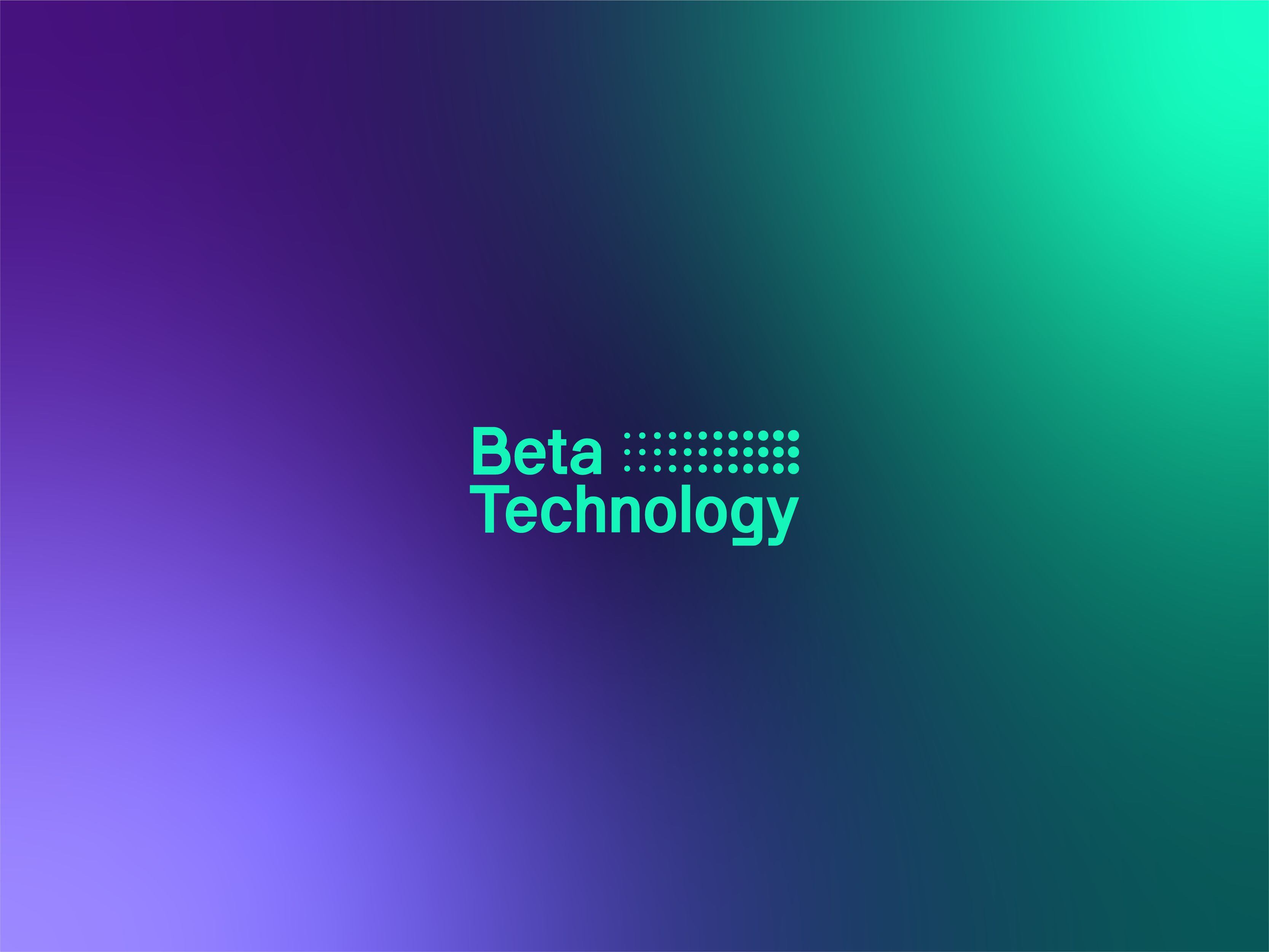 Beta Technology Logo beta branding code combaination gradient graphic design green logo purple tech technology wordmark