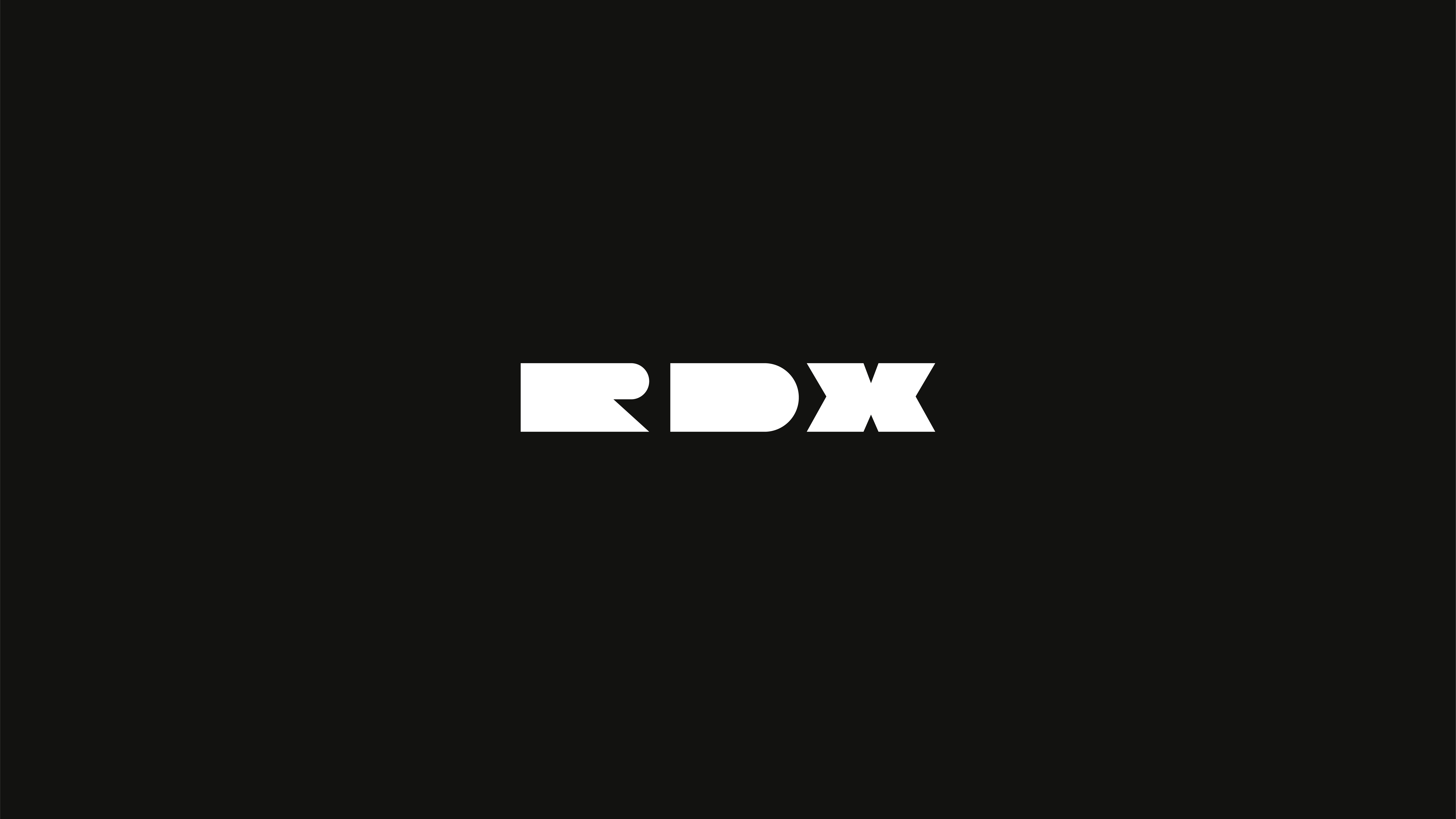 RDX Logo branding graphic design logo media production rdx red square typeface wordmark