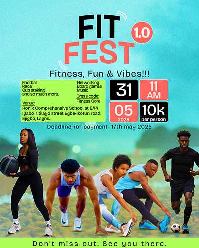 FITNESS FEST EVENT DESIGN design graphic design