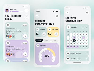 Online Education Mobile App app app design e learning ed tech education education app elearning app ios learning learning app learning platform mobile mobile app mobile ui online course online education online learning ui design