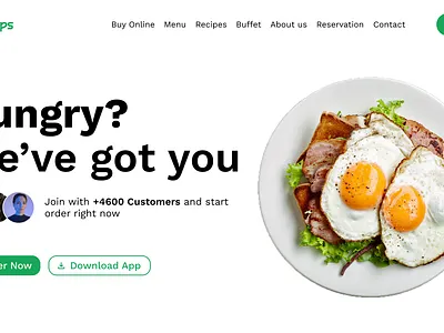 ZeeChops Website hero section landing page mobile app ui uiux user interface website