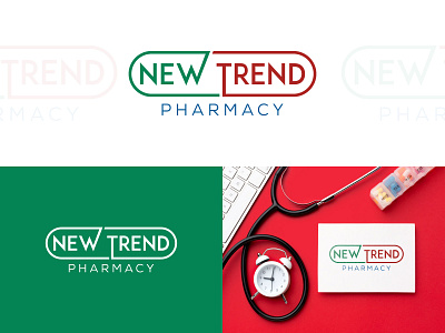 NEW TREND PHARMACY LOGO DESIGN brand identity branding flat logo graphic design health care logo logo logo design logo maker modern logo pharmacy logo