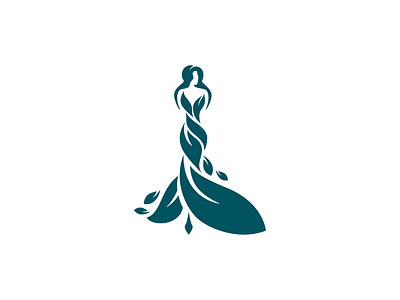 Eco Dress branding clothes ecology fashion graphic design leaves logo women