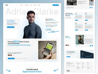 AC - Modern Brand Digital Consultant Personal Website Home Page company profile consultant consultant website corporate elegant gradient graphic design landing page luxury minimalist modern personal personal website portfolio portfolio website professional seo ui web design website