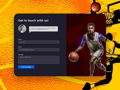 Contact me Page 3d animation branding graphic design hero section landing page logo motion graphics ui user interface