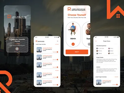 Raef Future Contracting App android ios mobile app design uiux
