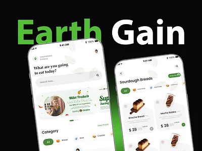 Earth Gain App android design illustration ios mobile app design uiux