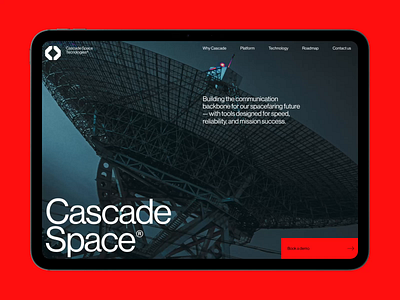 AI Landing page website design scroll animation ✦ Cascade Space ai animatio interaction landing page motion graphics site startup ui ux web design website