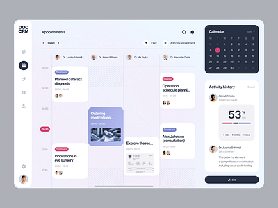 Dashboard for a Healthcare Product ✦ DocCRM design interface product service startup ui ux web website