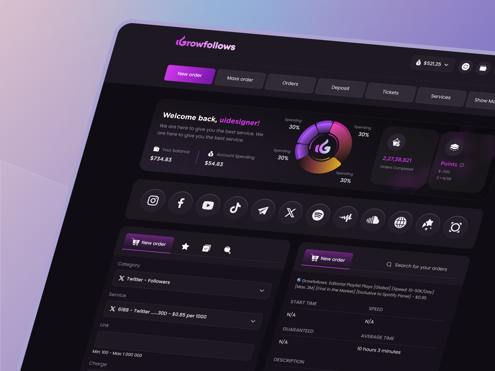 Example of Smm Panel Promotional Website Design