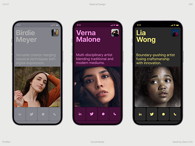 Creator's Public Profiles android app clean concept design figma ios material mobile mobile app ui uiux