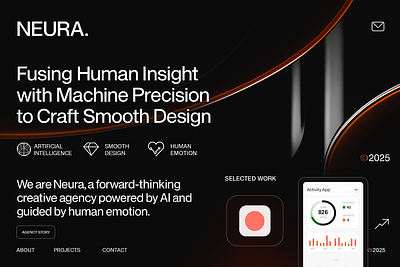 AI-Powered Creative Agency Landing Page 3d aipowered animation brand branding cardboard creativeagency design direction futuredesign graphic design illustration landingpagedesign logo moderninterface motion graphics ui uxuidesign webdesign