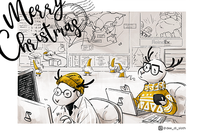 2021 - Christmas Card Commission card design graphic design