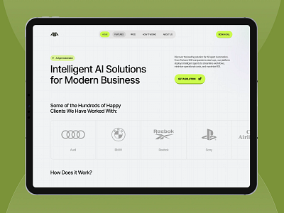 AI Automation Redefined: Landing Page Design ai branding graphic design ui ux