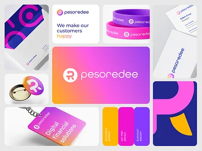 Logo Design, Brand Identity Design for Fintech | Pesoredee bento brand brand identity brand logo branding bright company logo corporate identity finance fintech graphic design logo logomark logotype marketing design modern logo pallete vector visual design visual identity design
