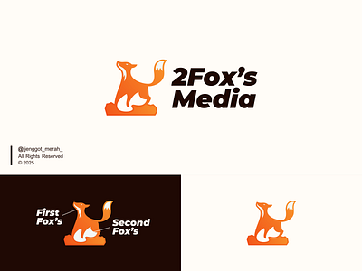 2 Foxs Logo Idea animal awesome brand branding combinations design fox foxs graphic design identity illustration inspirations logo mark media nature symbol tv vector