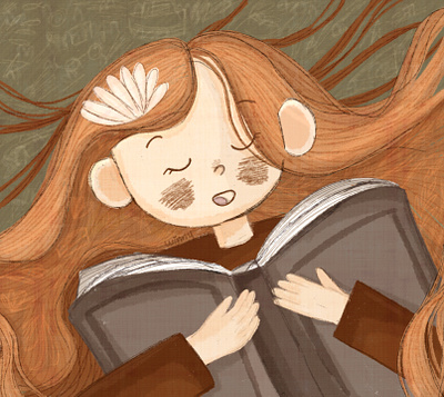 The Quiet Chapter - Winny Illustrations adorable art aesthetic art art buissness cartoon art childrens illustration colour theory cozy art digital art illustration kidlit kidlit art peace warm colours whimsical art