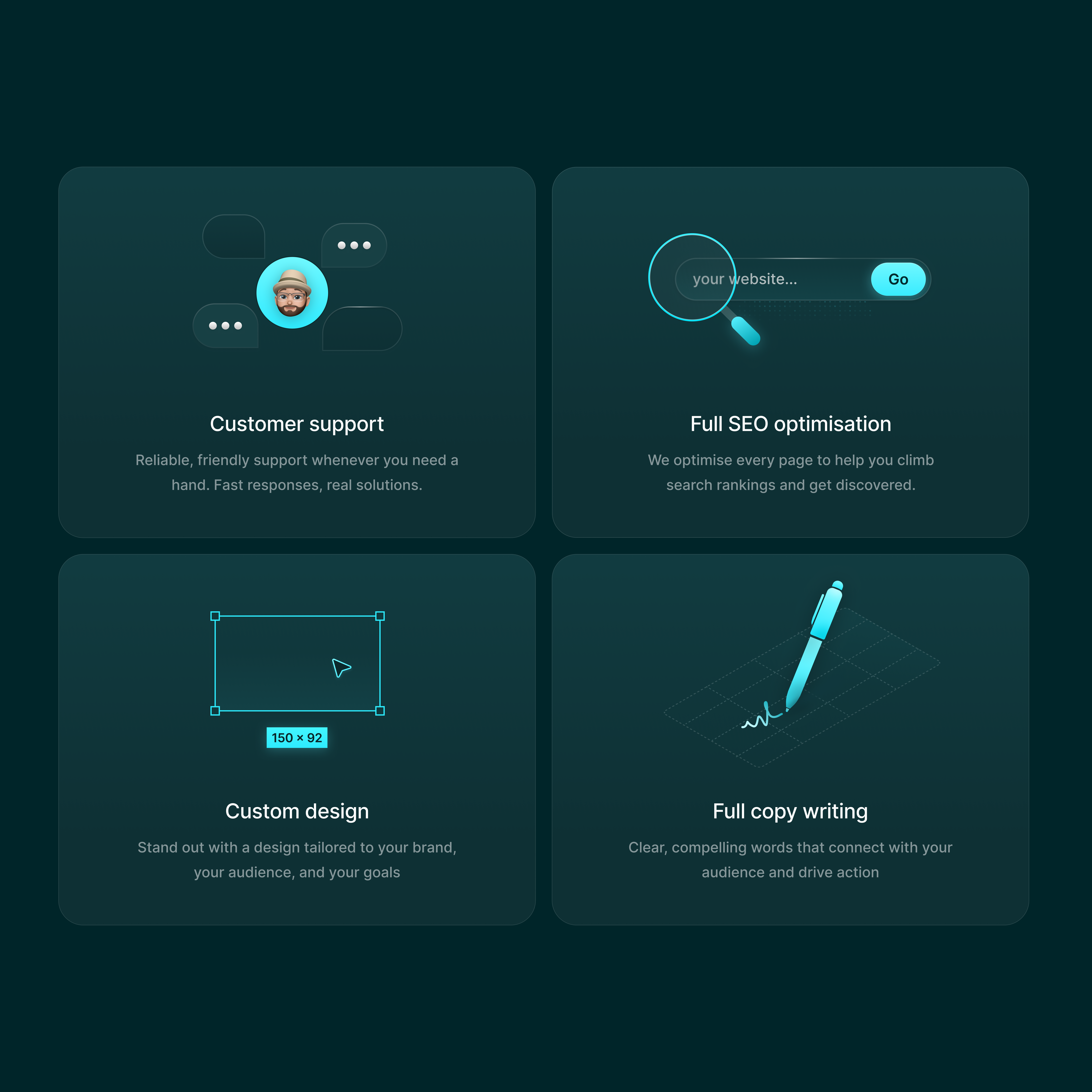 ✨ Bentoos for TWC bento bento box bento boxes bento grid bento grids bentobox bentos dark teal bentos dark theme darkmode bentos design landing page logo ui ux webdesign
