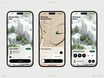 Tennis App android app clean concept design figma ios material material design mobile mobile app ui uiux