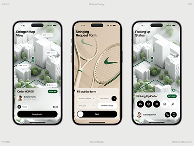 Tennis App android app clean concept design figma ios material material design mobile mobile app ui uiux
