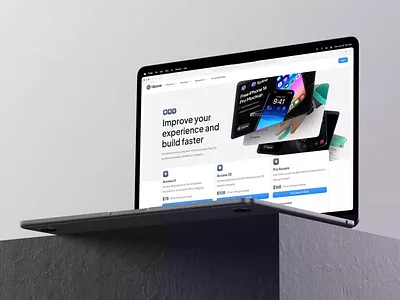 Access Bundles Hero animation app clean creative design figma hero landing motion graphics rive ui ux web website