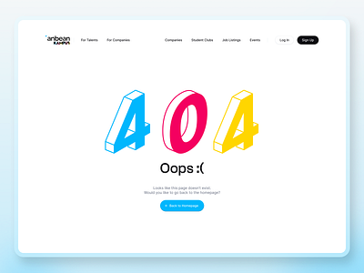 404 Page - anbean KAMPÜS 404 404 error 404 page anbean kampüs colorful design error page figma graphic design illustration interface lego minimal not found oops page not found ui ui design ux web design
